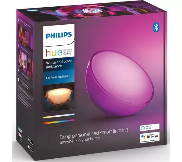 PHILIPS HUE Go White and Colour Ambiance Smart Portable Table Lamp - White