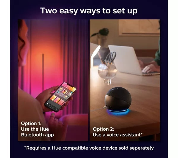 PHILIPS HUE Signe Gradient White & Colour Ambiance Smart LED Floor Lamp - Black