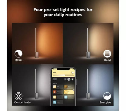 PHILIPS HUE Signe Gradient White & Colour Ambiance Smart LED Table Lamp - Black