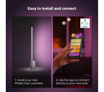 PHILIPS HUE Signe Gradient White & Colour Ambiance Smart LED Table Lamp - Black