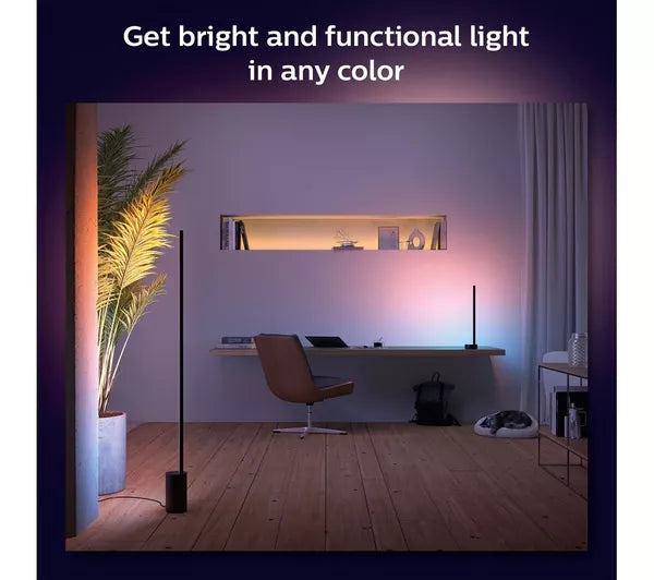 PHILIPS HUE Signe Gradient White & Colour Ambiance Smart LED Floor Lamp - Black