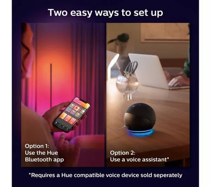 PHILIPS HUE Signe Gradient White & Colour Ambiance Smart LED Floor Lamp - Black