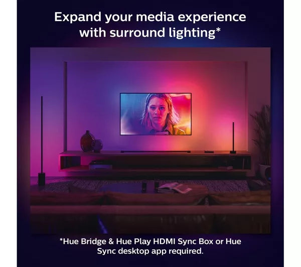 PHILIPS HUE Signe Gradient White & Colour Ambiance Smart LED Floor Lamp - Black